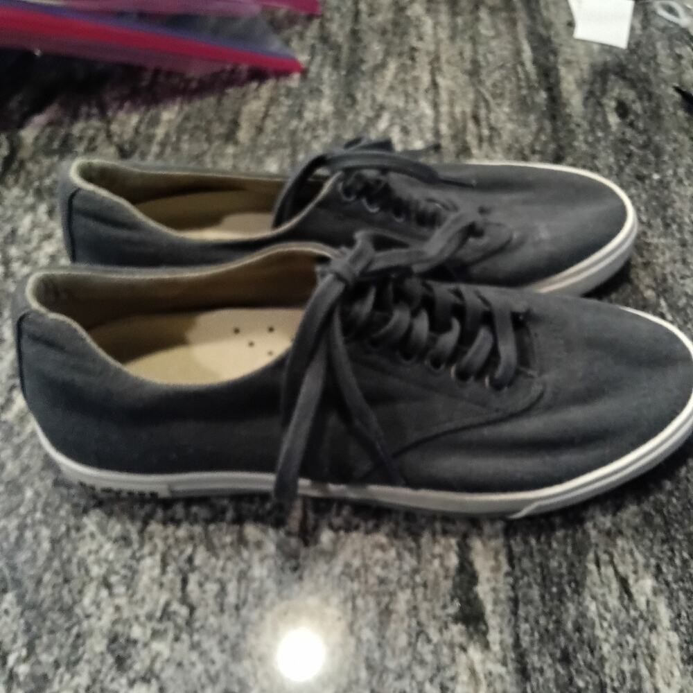 Seavees Hermosa Plimsoll Linen Sneaker Shoes Men's Size 8 Blue Coastal Beach - Picture 3 of 6
